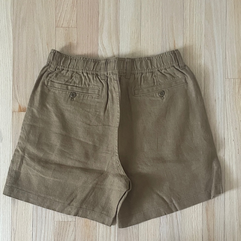 Todd Snyder Men's Linen Montauk Short — Olive Stripe & Khaki - New with Tags! - Picture 4 of 7